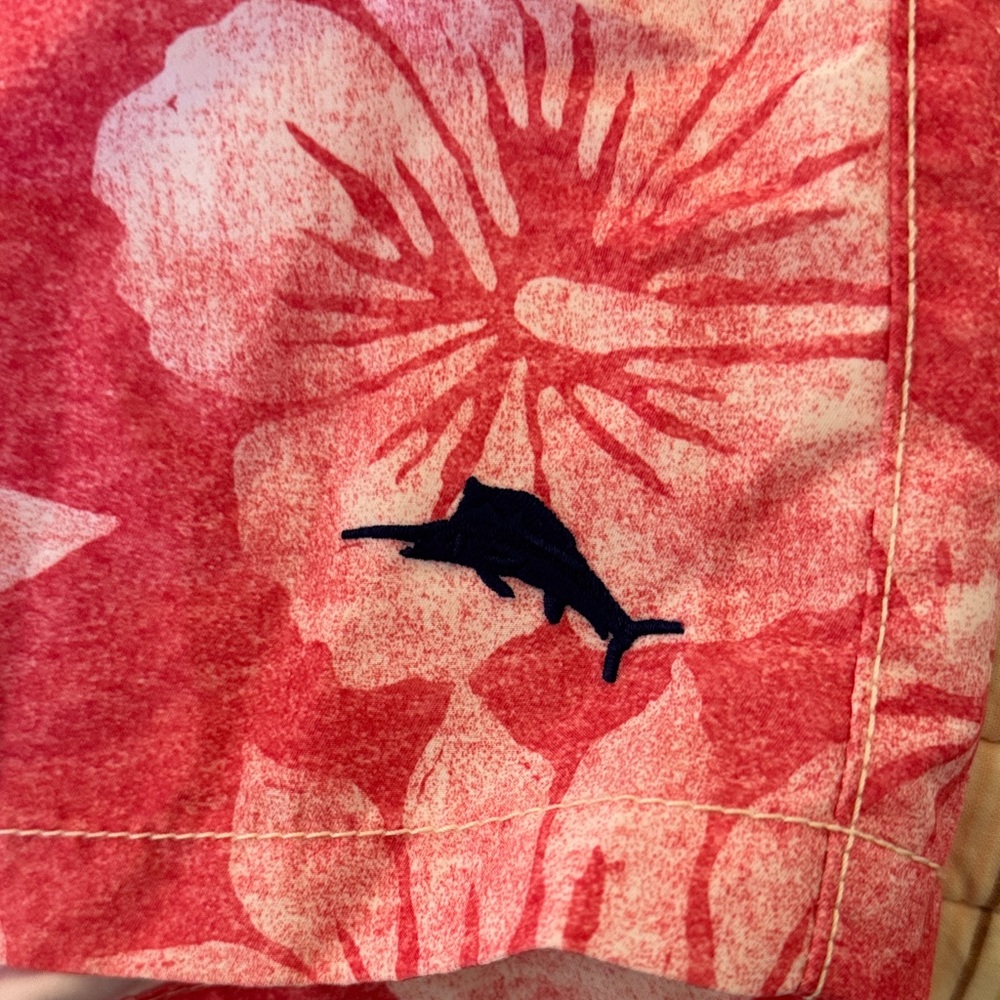 Tommy Bahama Pink Floral Swim Shorts - Picture 2 of 4